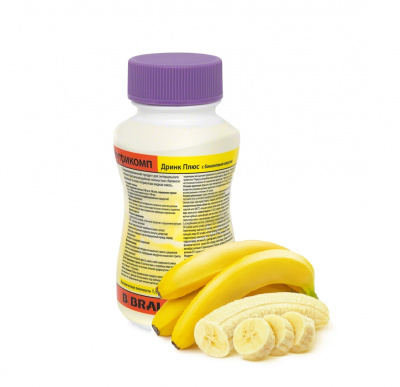 Нутрикомп Дринк Плюс банановый 200 мл. в пластиковой бутылке купить оптом в Челябинске