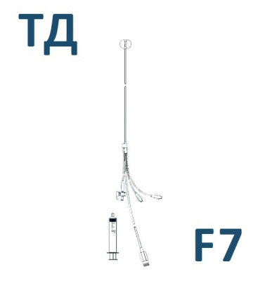 Катетер баллонный Кородин ТД F7 4 канала ПУР - 1 шт/уп